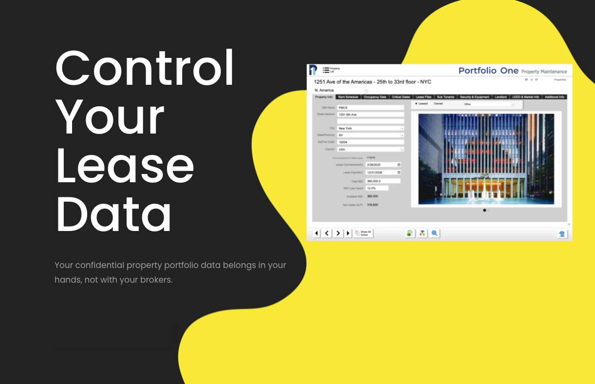 Portfolio One Control Your Data